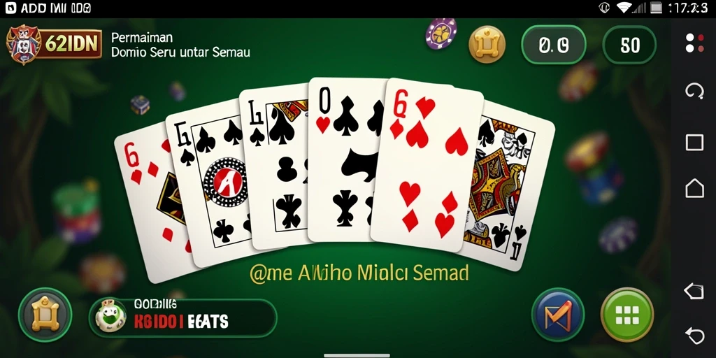 Gameplay seru Domino di 62IDN dengan grafis menawan.
