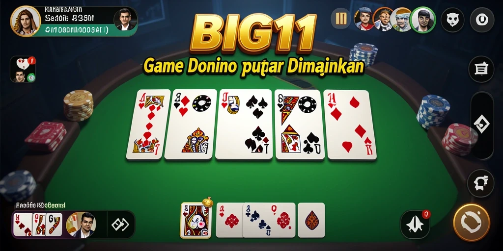 Tampilan menarik dari gameplay domino di BIG11.