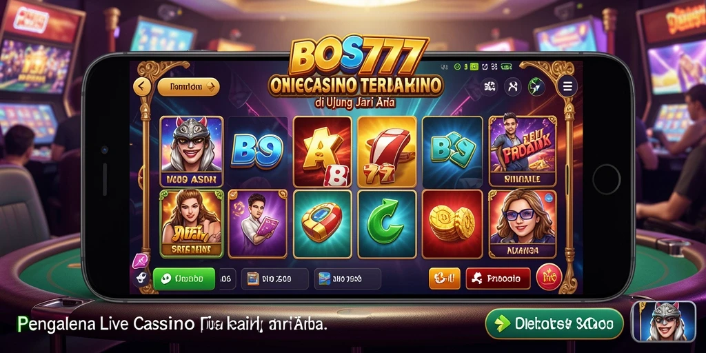 Tampilan menarik dari gameplay Live Casino di BOS777.