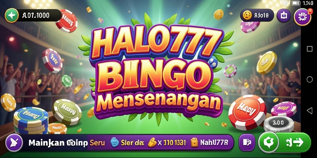 Tampilan utama gameplay Bingo yang seru dalam HALO777.