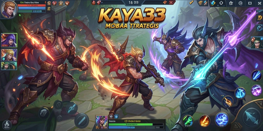 Tampilan gameplay seru dan dinamis dalam KAYA33 MOBA.