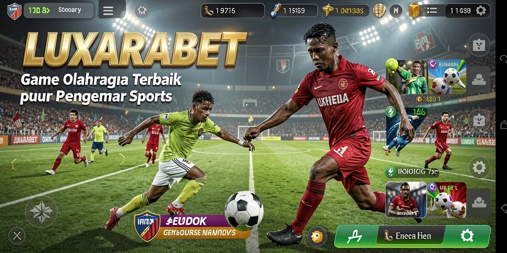 Screenshot utama LUXARABET menampilkan aksi seru dalam game olahraga.