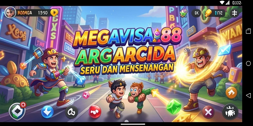 Skrinsut gameplay MEGAVISA88 menampilkan aksi seru di level arcade.