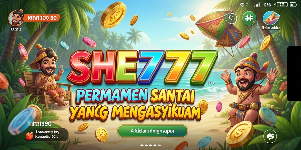Tampilan menarik dari gameplay SHE777 yang penuh warna.