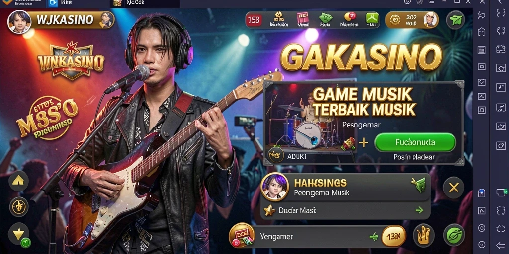 Tampilan gameplay seru di WJKASINO dengan berbagai lagu.