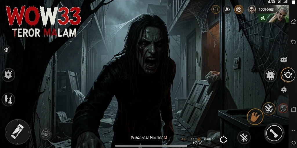 Screenshot menampilkan momen seram dalam gameplay WOW33 yang menegangkan.